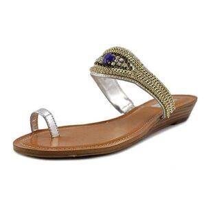 INC braesilver Split Toe Casual Slide Sandals